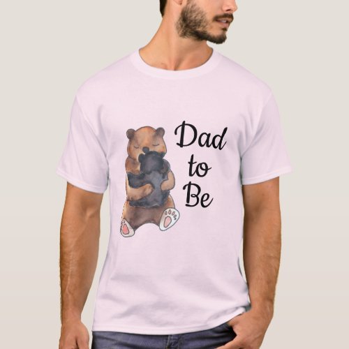 Dad to Be Woodland Hug Bear T_Shirt