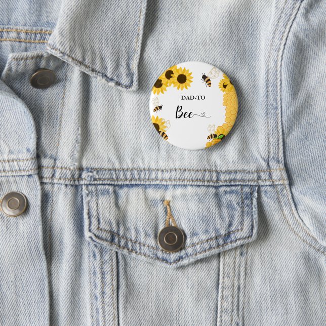 DAD To Bee baby shower  Button (In Situ)