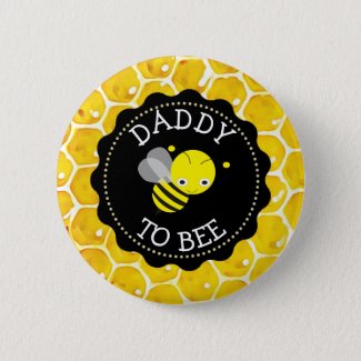 Dad to Bee Baby Shower Button