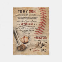 Dad To My Son I Promise To love You Baseball