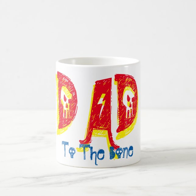 dad to the bone heavy metal rock and roll mug (Center)