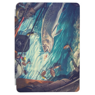 Dad Trout Fly Fishing Portrait iPad Cover