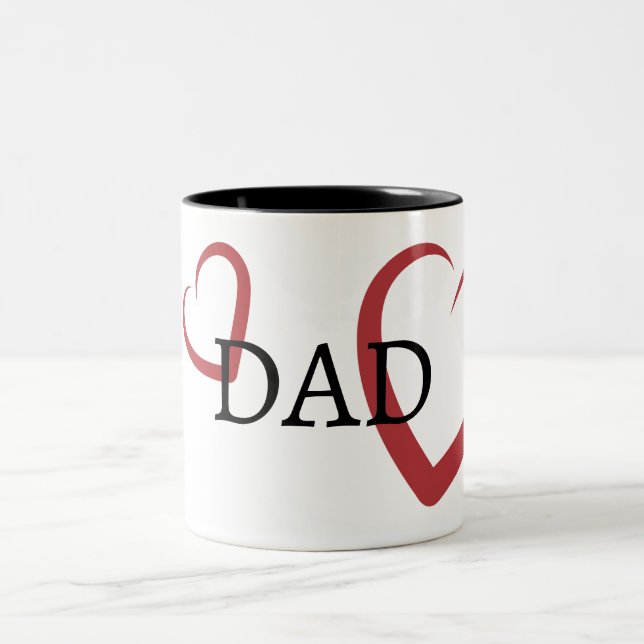 DAD Typography  Two-Tone Coffee Mug (Center)