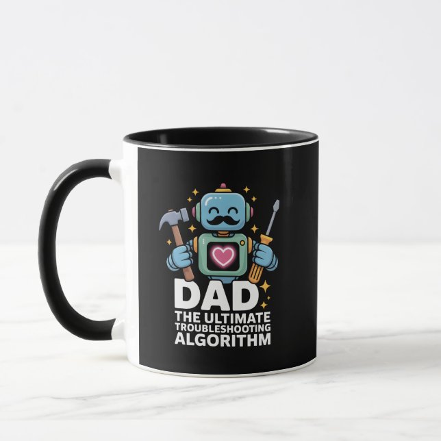 Dad Ultimate Troubleshooting Algorithm Robot Mug (Left)
