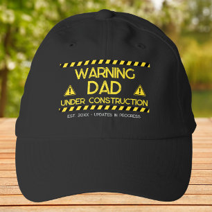 Dad Under Construction Warning Design Performance Cap