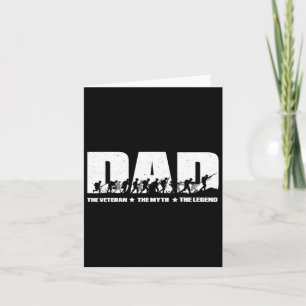Dad Veteran Myth Legend Fathers Day Dad Grandpa Ve Card