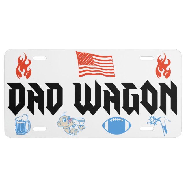 Dad Wagon license plate (Front)