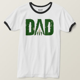 DAD Walking with Kids Ringer T-Shirt