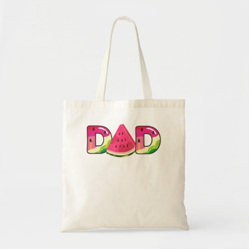 Dad Watermelon Funny Summer Melon Fruit Cool Tote Bag