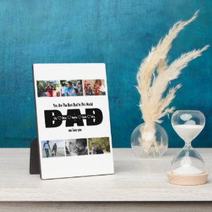 Dad, We Love You – Fathers Day 6 Photo Collage Plaque