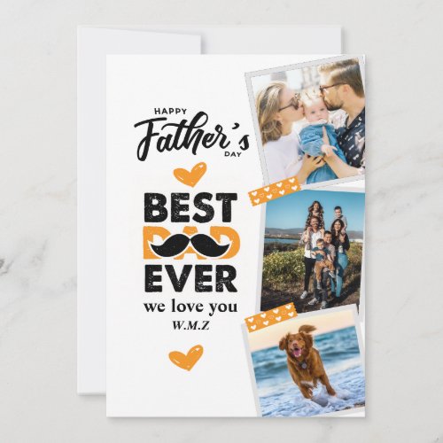 dad we love you modern happy fathers day invitation