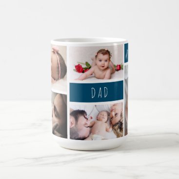 Dad We Love You Photo Collage Coffee Mug