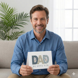 Dad We Love You Photo Greeting Card