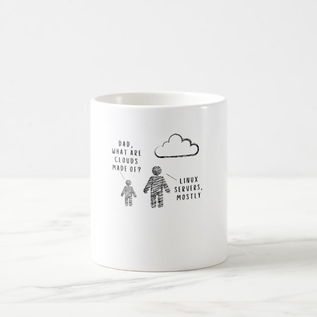 Dad, What Are Clouds Made Of? Programmer Coffee Mug (Center)
