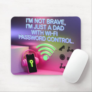 Dad WiFi Password Control Funny Father Gift Mouse Pad