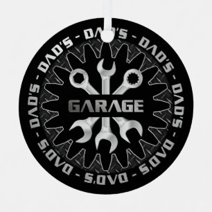 Dad Will Love this Garage Christmas Metal Ornament