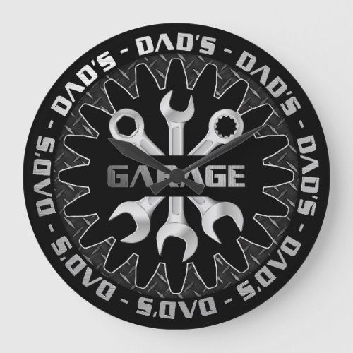 Dad Will Love this Modern Look Garage Wall Clock