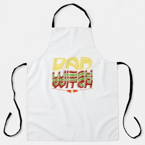 Dad Witch Halloween Apron