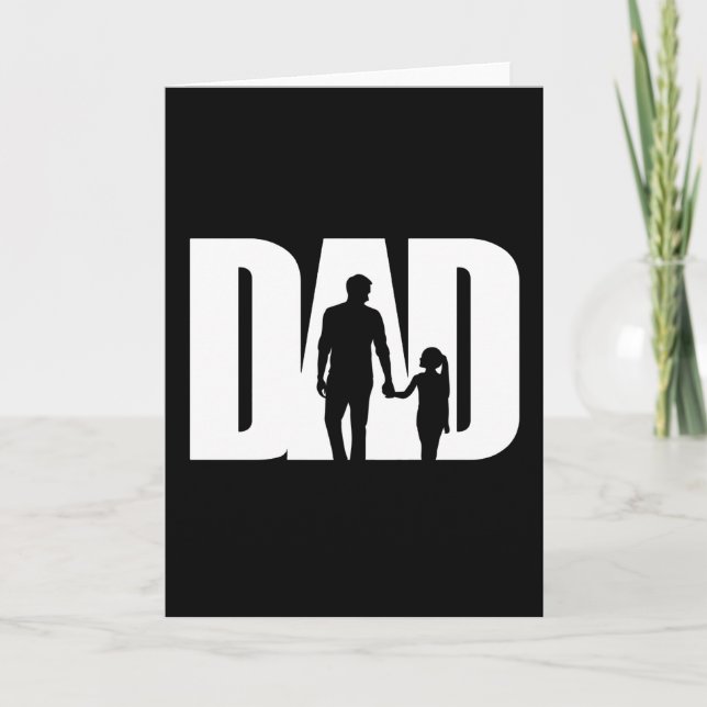 Dad With Daughter Shirt Father's Day T-Shirt Ideas Card (Front)