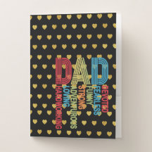 Dad with Golden Heart Black Gold theme