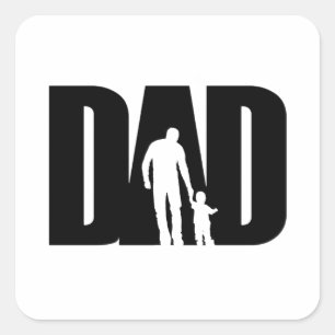 Dad With Son Shirt Father's Day Gifts For Dad Square Sticker
