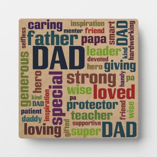 Dear Ol' Dad Deserves a Father's Day Word Cloud Gift - SuziQ Creations