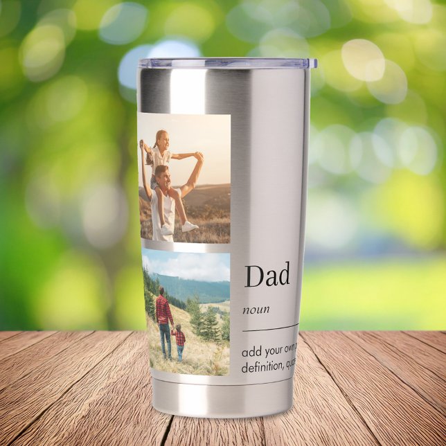 Dad Word Definition 4 Photo Insulated Tumbler (Creator Uploaded)