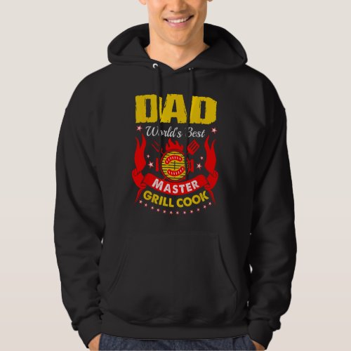 Dad Worlds Best Master Grill Cook Bbq Barbecue Hoodie