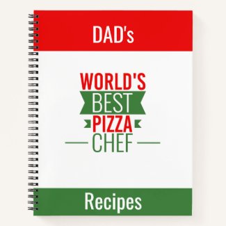 Dad -World's Best Pizza Chef - red white green 