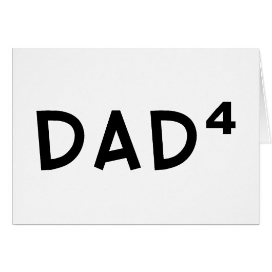 Dad x 4 cards (Front Horizontal)