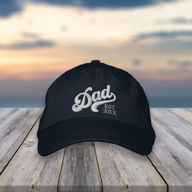 Dad Year Established Embroidered Baseball Cap (Creator Uploaded)