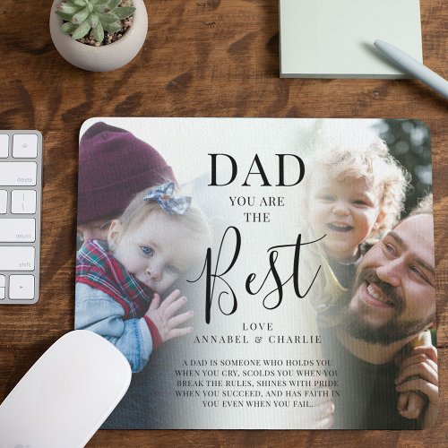DAD you are the Best Name  Quote Keepsake Mouse Pad