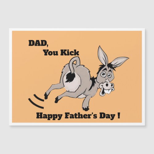 Dad You Kick_ass Funny Fathers Day Card Magnetic