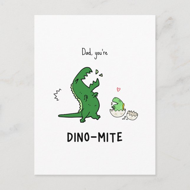 Dad You’re Dino-mite Postcard (Front)