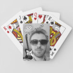 Dad You Rock Electric Guitar Black And White Cool Playing Cards at Zazzle