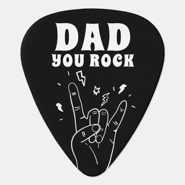 Dad You Rock | Father's Day Photo Guitar Pick (Front)