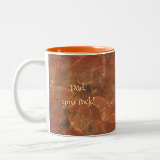 Dad, you rock, on custom stone print mugs