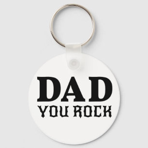 Dad you rock, text design for father’s day keychain