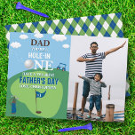 Dad You're A Hole In One Father's Day Photo Card<br><div class="desc">Celebrate Father's day in style with this trendy golf themed photo card. The design is easy to personalize with your own photo and wording and your dad will be thrilled when he receives this super cool card.</div>