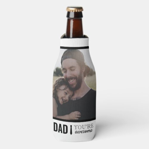 Dad youre awesome fathers day photo collage gift bottle cooler