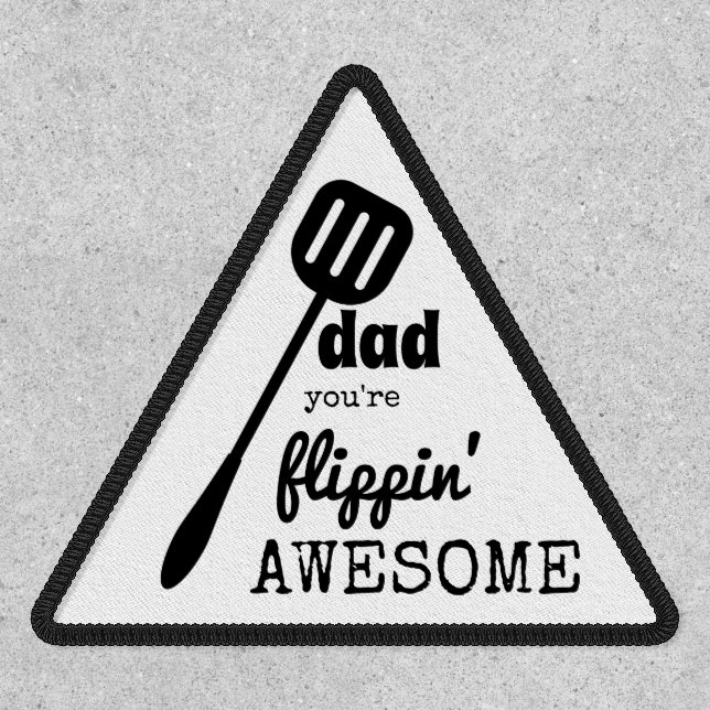 Dad You're Flipping Awesome Funny BBQ Camping Patch (Front)