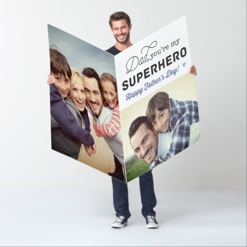 Dad Youre My Superhero Happy Fathers Day Photo Card