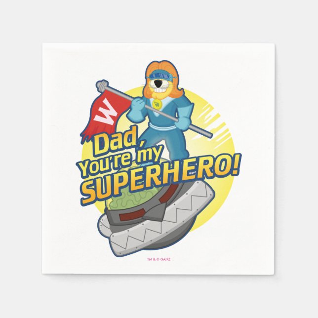Dad, You're My Superhero Paper Napkins (Front)