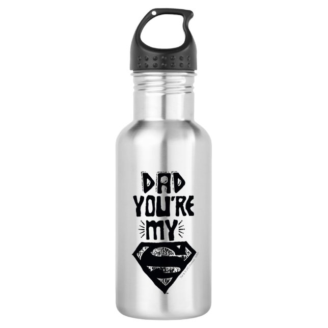 Dad You're My Superman Stainless Steel Water Bottle (Front)