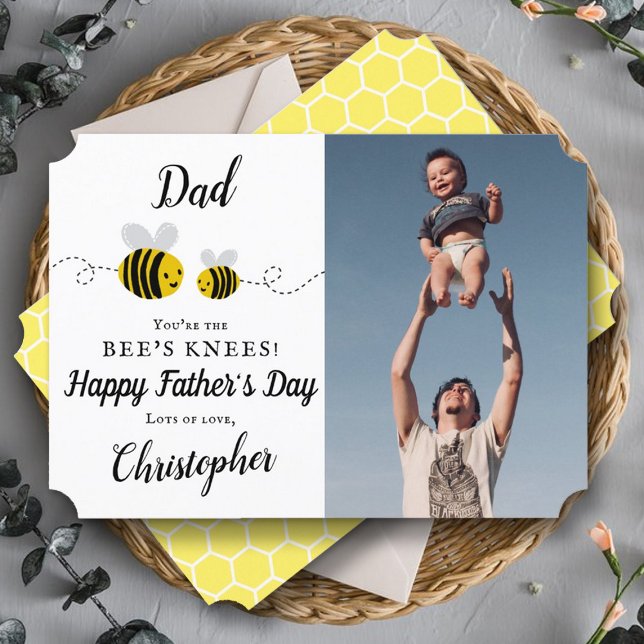 Dad You're The Bee's Knees Father's Day Photo Card (Creator Uploaded)