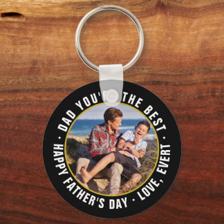 Dad You're the Best Father's Day Photo Keychain
