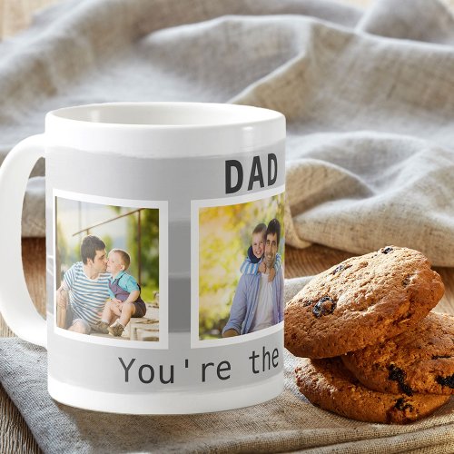 Dad Youre the Best Grey Brush Stroke 3 Photo Coffee Mug
