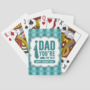  "Dad You're The Best" Happy Father's Day Playing  Poker Cards