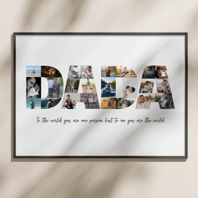 Dada 24 Photo Collage Gift for First Father's Day Poster (Creator Uploaded)
