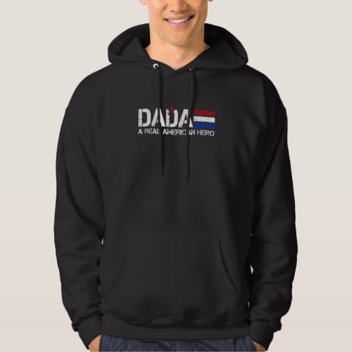 Dada A Real American Hero Vintage Fathers Day Hoodie